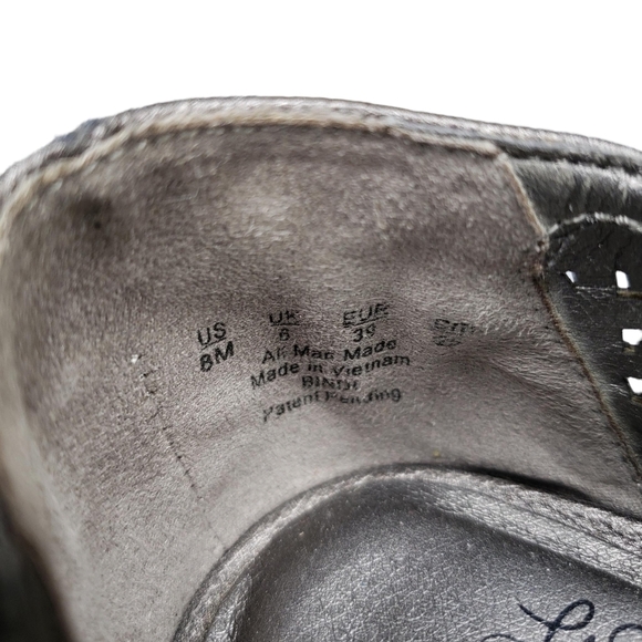 Life Stride | Metallic Pewter Almond Toe Slip On Memory Foam Flex Pumps Womens 8 - Picture 11 of 13